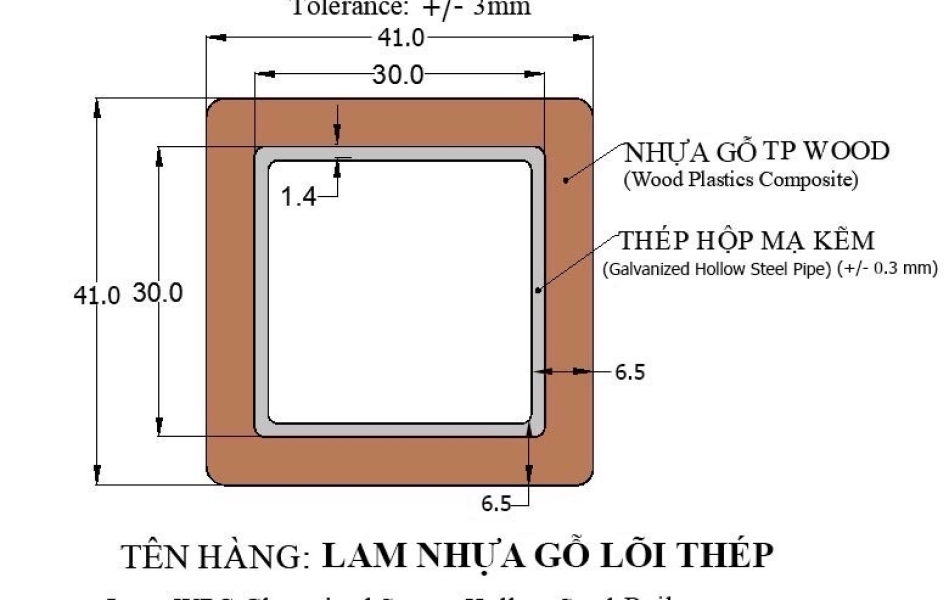 LAM GỖ NHỰA LÕI THÉP ĐÚC SẴN (WPC STEEL)