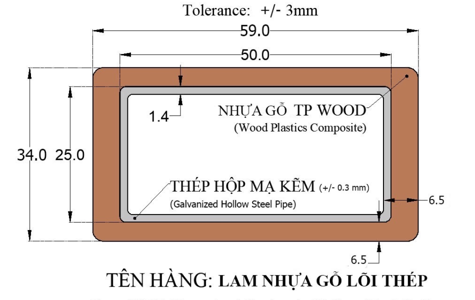 GỖ NHỰA LÕI THÉP ĐÚC SẴN SỬ DỤNG NGOÀI TRỜI (WPC STEEL)