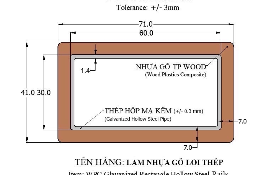 LAM GỖ NHỰA LÕI THÉP ĐÚC SẴN (WPC STEEL)