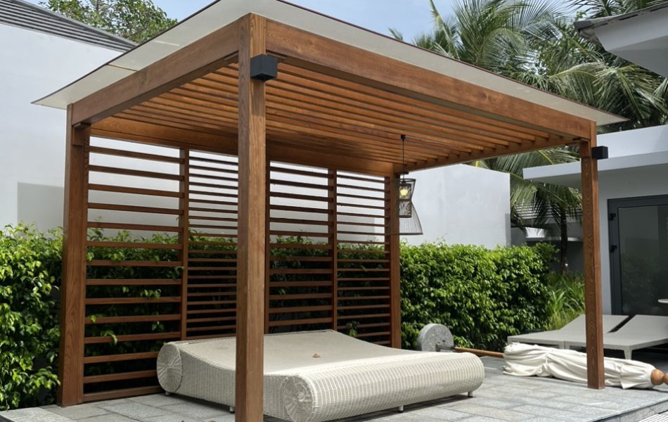 SÀN GỖ TỰ NHIÊN BIẾN TÍNH LINECO SỬ DỤNG NGOÀI TRỜI