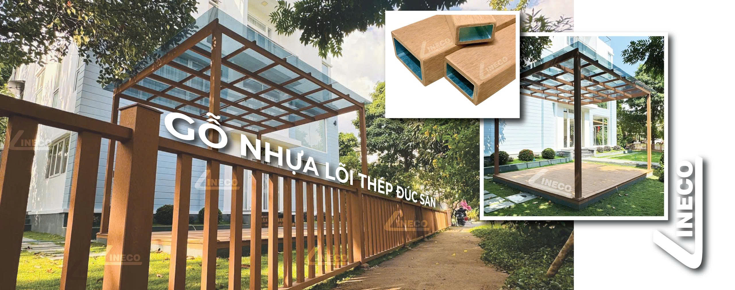 Gỗ nhựa lõi thép đúc sẵn