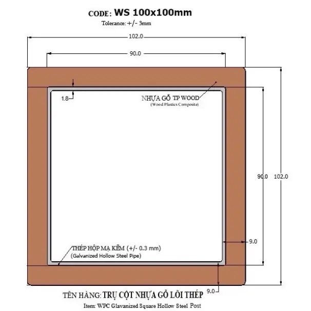 LAM GỖ NHỰA LÕI THÉP ĐÚC SẴN (WPC STEEL)