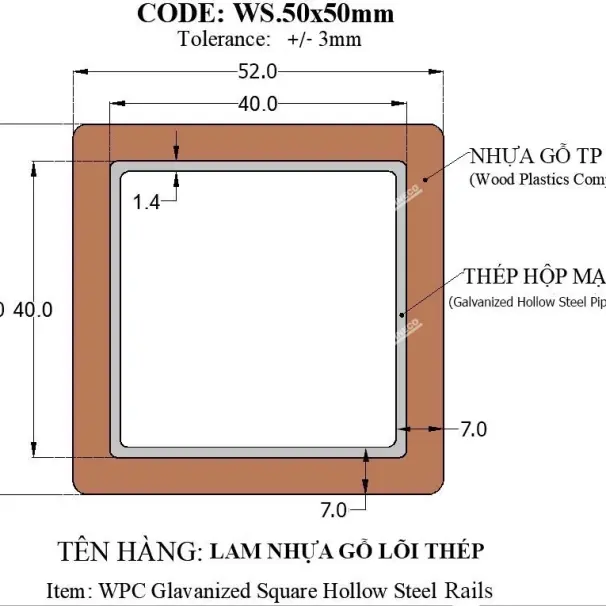 LAM GỖ NHỰA LÕI THÉP ĐÚC SẴN (WPC STEEL)