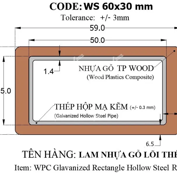 LAM GỖ NHỰA LÕI THÉP ĐÚC SẴN (WPC STEEL)
