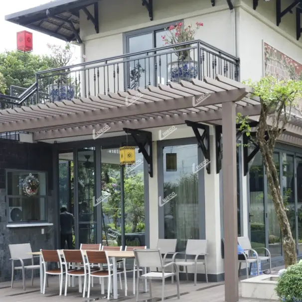 LAM GỖ NHỰA NGOÀI TRỜI - PERGOLA LAM GỖ CHỐNG NẮNG