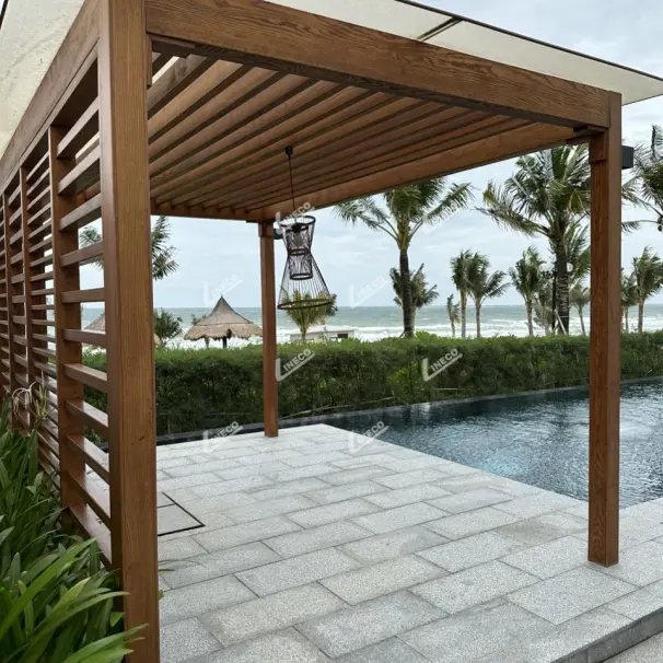 SÀN GỖ TỰ NHIÊN BIẾN TÍNH LINECO SỬ DỤNG NGOÀI TRỜI